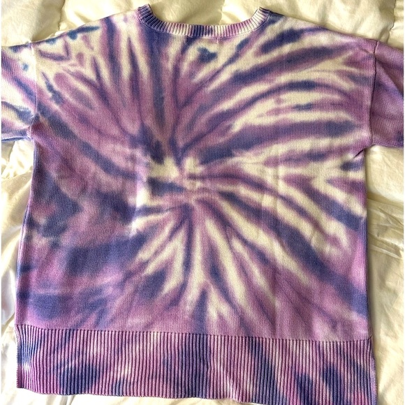 Design History Tie dye purple pink blue white sweater cotton super smooth weave - Picture 2 of 11